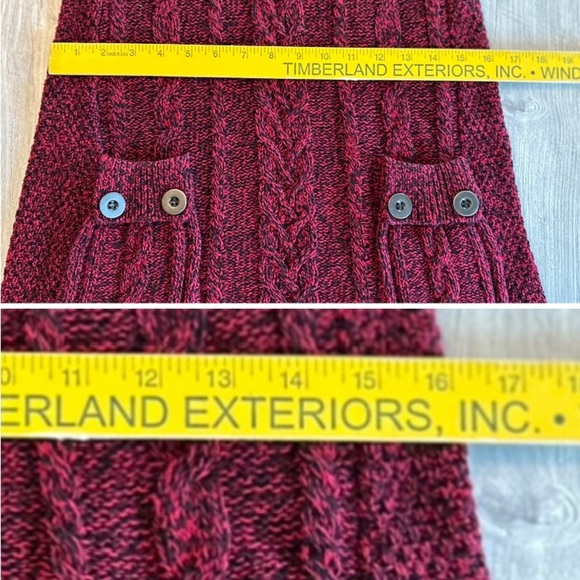 Style & Co Women's Red Cap Sleeve Front Pocket Sweater or Mini Dress Sz Medium. - Picture 10 of 10